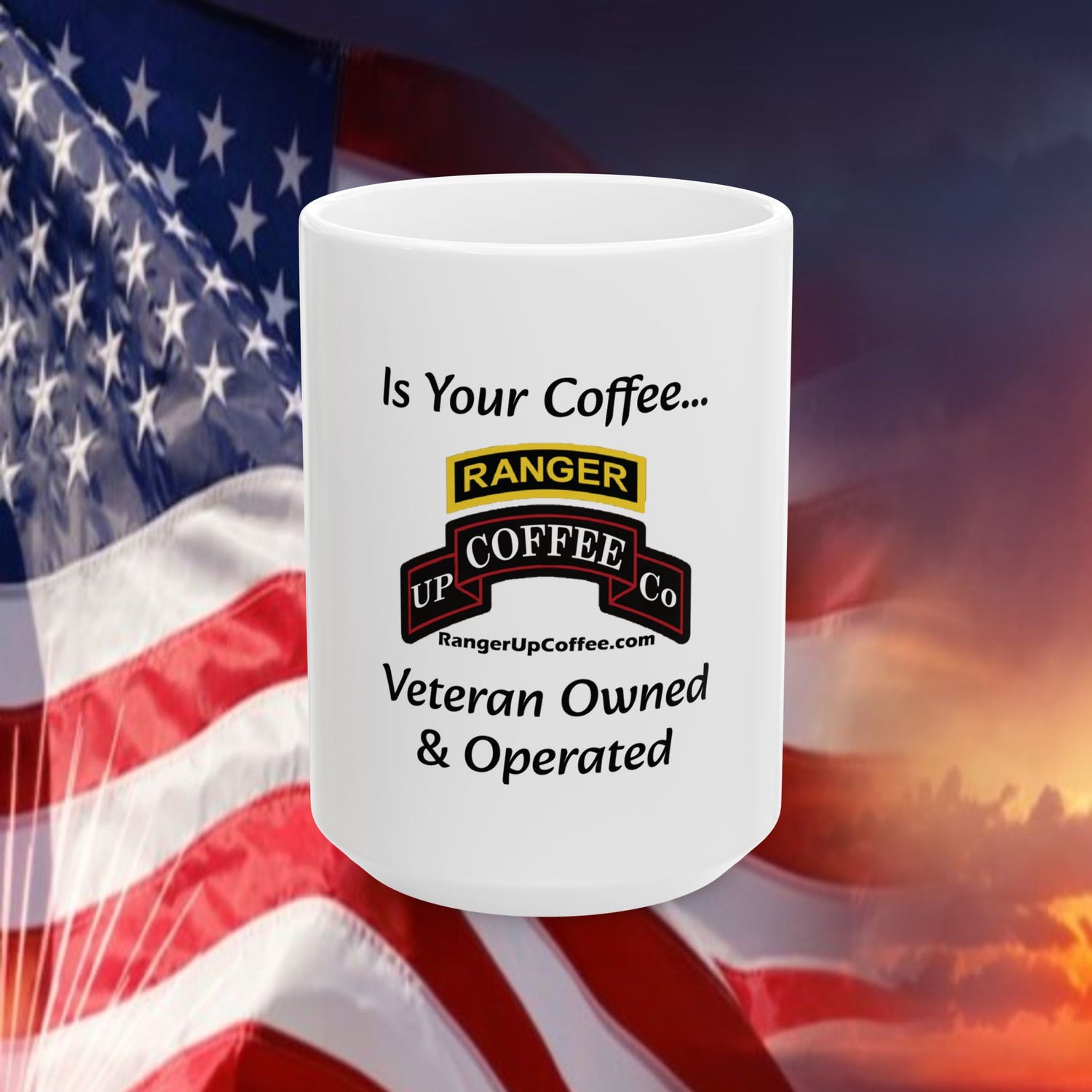 Ranger Up Coffee Veteran Owned & Operated 15oz Coffee Mug