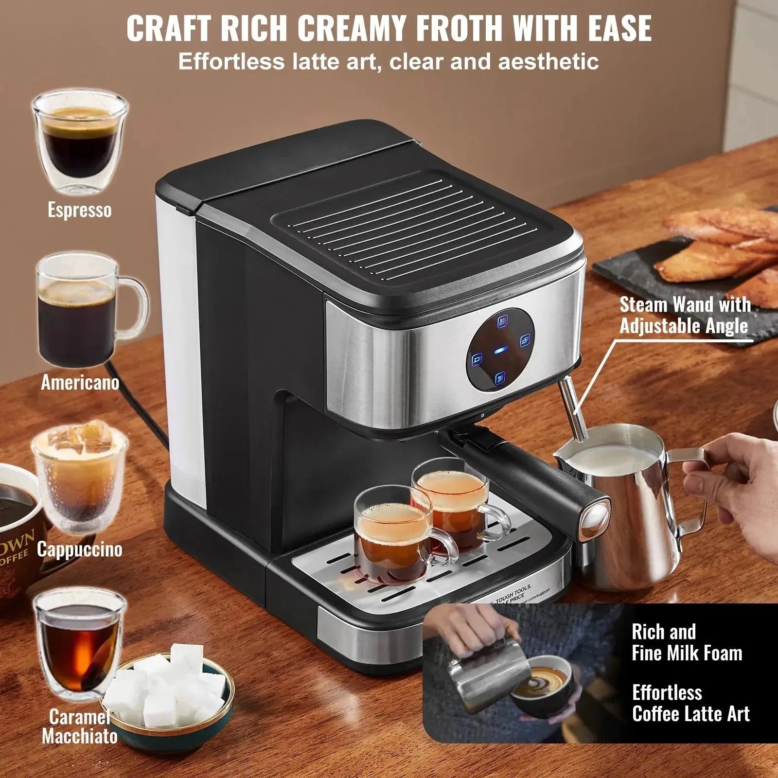 15 Bar Coffee and Espresso Maker