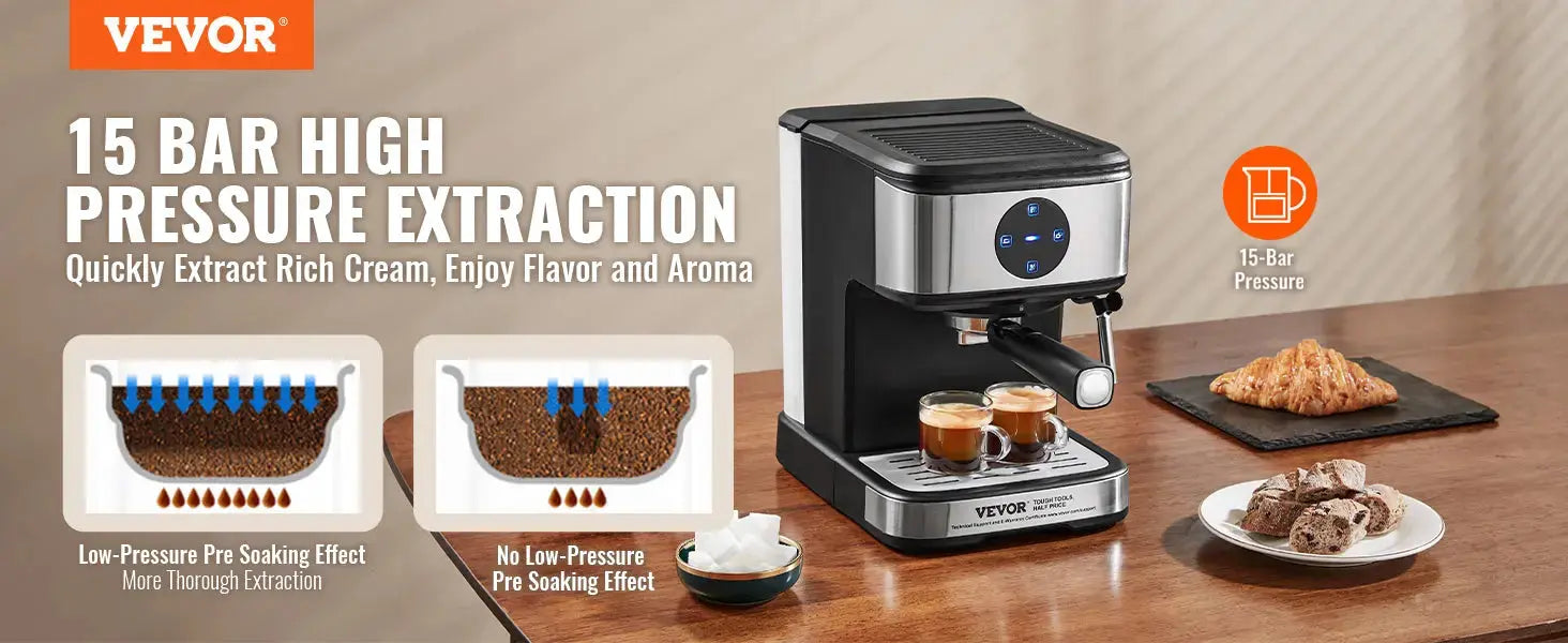 15 Bar Coffee and Espresso Maker