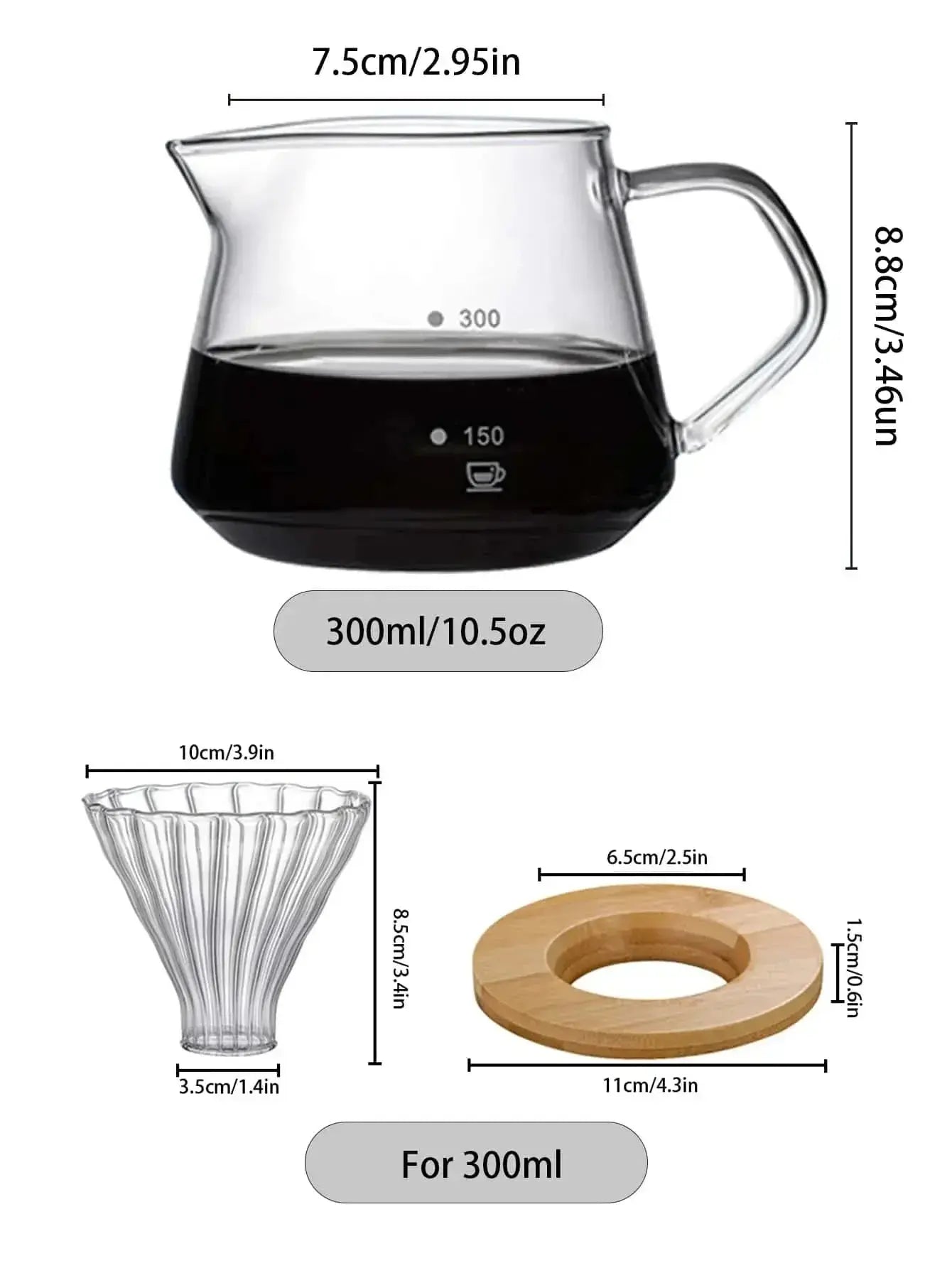 Pour Over Coffee Maker Set