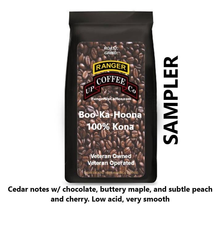 Boo-Ka-Hoona 100% Kona #1 Coffee Sampler Ranger Up Coffee
